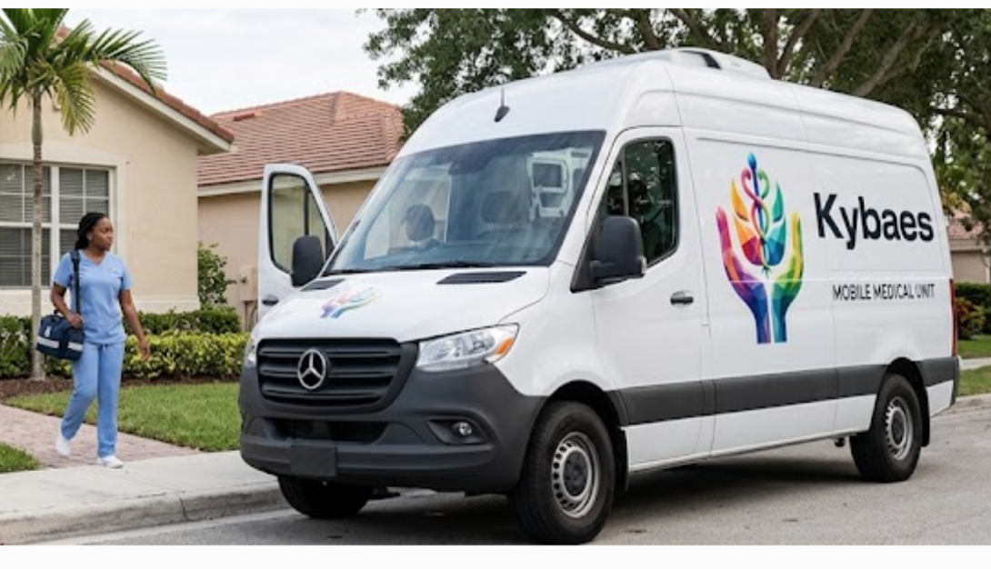 Kybaes mobile medical unit van ready for a bedside visit